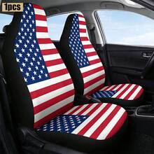 1 tấm bọc ghế ô tô in hình cờ Mỹ, chất liệu lụa băng thoáng khí, phù hợp cho cả xe SUV và sedan. - Nhiều màu - Xem 5