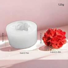 1 chiếc đá thơm kẹp cửa gió điều hòa ô tô hình hoa mộc tê, dâm bụt, cẩm tú cầu, khuôn silicon làm nến thơm. - Trắng - Xem 2