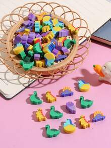 10pcs/20pcs/30pcs Cartoon Erasers, Space Fruit Number Erasers, Elementary School Prize Stamp Erasers, Multi-Pattern Recognition Mini Clay - Cartoon Characters, 30 Pieces (30 Random). - View 10
