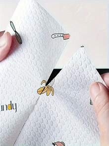 100/400片装可重复使用厨房纸巾，一次性清洁湿巾，柔软布质，高吸水性纸巾，干湿两用，防油防水厨房纸巾，厨房用品 - 多色 - 查看 7