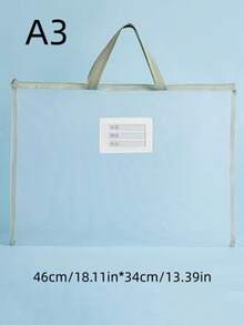 1个加厚A2/A3/A4文件袋，透明网眼设计，两种款式网眼拉链袋，适合存放学生试卷和美术用品 - 彩色 - 查看 15