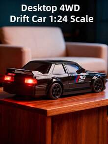 遥控车，带LED灯，漂移车，超级赛车，可充电成人玩具车。可充电遥控赛车，高速专业漂移，四驱遥控仿真车玩具，配备遥控车LED灯、漂移轮胎和道路障碍物，是送给孩子和成人、男孩和女孩的完美生日礼物。 - 遙控漂移車 - 查看 4