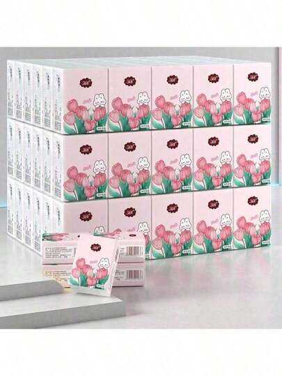 6pcs/Pack Mini Portable Pocket Tissue Handkerchief, 2 Packaging Styles Randomly Shipped