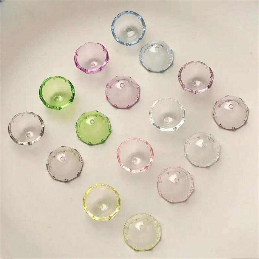 10/30/50颗装多色夜光水母珠 - 树脂隔珠，适用于DIY手链和手机链，珠宝制作材料 - 彩色 - 查看 1