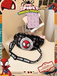 1 Pc Marvel Officially Licensed Spider-Man Pattern Fanny Pack,Multifunctional Sling Bag, Boys' Casual Crossbody Bag, Lightweight Adjustable Strap Chest Bag,Cartoon Coin Purse,Bum Bag, Ideal For Men,Boy, Young Fans,Students, Perfect For Daily School Runs, Outdoor Play, Theme Park Visits, Holiday Trips, Sports , Hiking Bag - VHF52233-s - View 9