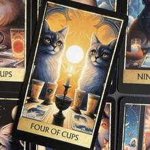 猫咪塔罗牌 78张牌 英文塔罗牌游戏 - A - 查看 3