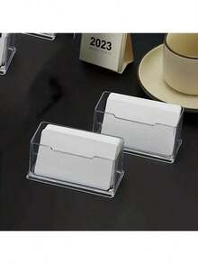 1 hộp đựng danh thiếp bằng nhựa trong suốt - Làm từ chất liệu PC - Dùng để trưng bày và sắp xếp danh thiếp trên bàn làm việc văn phòng. - trong suốt - Xem 5