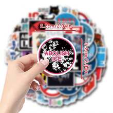 62张高品质精美贴纸，适用于剪贴簿、日记本、笔记本电脑、保险杠、滑板、水瓶、电脑、手机、安全帽、汽车贴纸和装饰贴花 - 隨機風格 - 查看 2