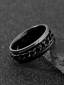 8mm Stainless Steel Rotatable Fidget Ring, Unisex Anxiety Relief Spinner Ring, Jewelry Wholesale - Rotating Ring - View 4