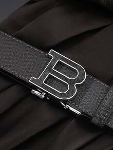 男士自动扣皮带，压花皮带，商务时尚风格，皮带长度可裁剪，随机图案裁剪。 - 彩色 - 查看 7