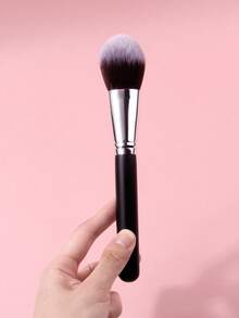 大号腮红刷，多功能单支化妆刷，高密度柔软专业化妆刷，适用于定妆粉、散粉上妆、面部晕染、修容和高光。 - 黑色 - 查看 6