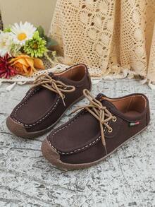 New Women's Suede Knit Flat Shoes, Elegant Faux Suede Flats, Comfortable Solid Slip-On Shoes Suitable For All Seasons, Round Toe Versatile Casual High-End Lightweight Outdoor/Work Shoes, Women's Work Shoes, Slip-On Shoes, Women's Shoes, Business Casual Women's Shoes, Women's Shoes - Brown - View 6