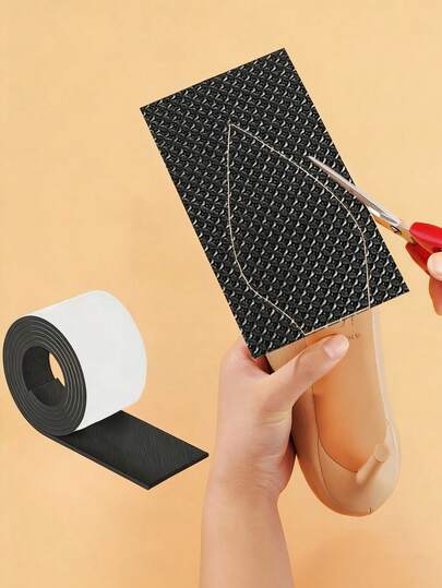 2-5 Rolls Non-Slip, Non-Noisy Shoe Sole Protector Pads, High Heels Noise Silencer Stickers, Self-Adhesive Shoe Hole Repair Accessories
