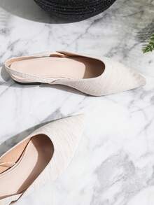 Vintage Beach Sandals For Women, Casual Woven Hollow Closed Toe Mule Slip-On Shoes, Vacation Style - Apricot - View 5