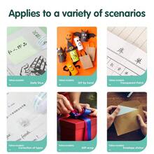 8/16卷装高品质透明水晶胶带，透明礼品包装胶带补充装，适用于办公室、学校和家庭 - 套裝 - 查看 9