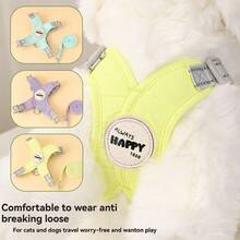 1件装 X型宠物牵引胸背带，反光防逃脱设计，适合小型/中型犬猫，宠物遛狗用品 - 彩色 - 查看 3
