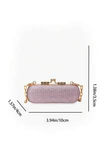 Bolso de lápiz labial mini personalizado 2025 nuevo para mujeres, bolso de hombro con cadena de moda, bolso cruzado versátil para niñas - Rosa - Ver 4