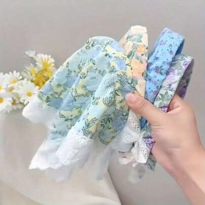 Floral Lace Headband - Bohemian Style, Christmas Gift, Halloween, Thanksgiving, Independence Day, Easter, Valentine's Day, Outdoor, Party, Beach, Y2K, Wedding, St. Patrick's Day, Mother's Day, Back To School, Winter