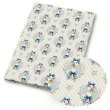 1 tấm vải chần bông in hình vịt và nơ kiểu cổ điển - 59 x 19,68 inch (150 x 50 cm) - Vải polyester cắt sẵn với họa tiết vịt kiểu nông trại màu pastel - Thích hợp cho may vá DIY, làm sổ lưu niệm, khăn trải bàn và các sản phẩm thủ công. - con vịt - Xem 2