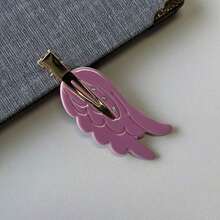 Cute Wings Fun Hair Clip No Trace Hairpin Korean Style Dopamine Makeup Side Panel Bangs Clip Hair Accessory - 粉色 - 查看 7