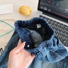 2026 Nuevos Jeans de Primavera para Niños, Jeans Casuales de Moda Personalizados con un Bolsillo Desgastado - Azul - Ver 6