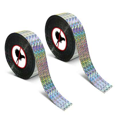 1 Roll Double-Sided Reflective Plant Protection Tape, Colorful Decorative Tape, Suitable For Gardens, Fruit Trees, Flowers, Holographic Anti-Bird Repellent Tape, Decoration And Pest Control For Orchards And Vegetable Gardens, Outdoor Decor