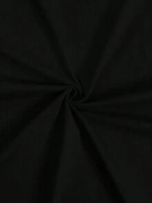 Camiseta Casual de Talla Grande para Mujer con Estampado "En Abril Usamos Azul para la Concientización sobre el Autismo" - Manga Corta, Cuello Redondo, Tela Elástica, Patrón Geométrico, Top de Moda Primavera-Verano, Blusa de Talla Grande - Negro - Ver 4