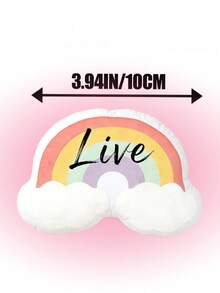 1pc Customized Rainbow Shaped Throw Pillow, Personalized With Name, Rainbow Pattern Design, Suitable For Bedroom, Bed, Sofa, Living Room Decor, Great For Home Decor, Birthday, Valentine's Day And Anniversary - Multicolor - View 13