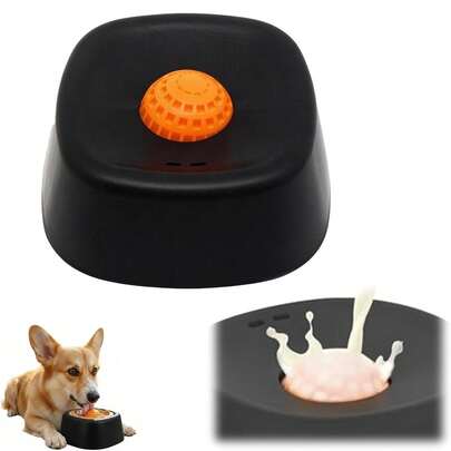 Slow Feeder Dog Bowl, Anti-Spill Licking Mat With Rolling Ball, Licking Ball Interactive Puzzle Feeder Suitable For Liquid Treats, Anti-Spill Puppy Licking Bowl, Interactive Slow Feeder Toy To Relieve Anxiety And Boredom