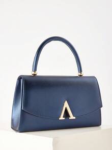 Large Capacity Glamorous Evening Clutch, Shiny Ladies Handbag, Fashionable Flap Design, Luxurious Feel, Perfect For Various Formal Occasions, Ideal Accessory For Weddings And Party Events - Royal Blue - View 3