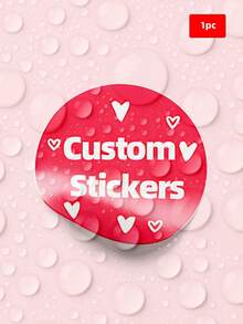 1-100pcs Customized Labels - Waterproof Stickers With Any Design, Image, Logo, Text, Personalized Thank You Labels, Commercial Logos - Multicolor - View 43