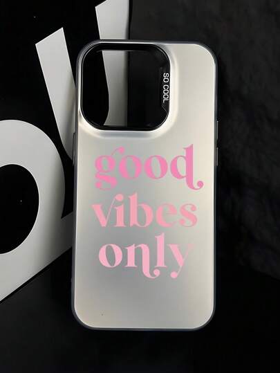 The New Series Of Creative And Fashionable IMD Laser Phone Cases ,Good Vibes Only Slogan Patterns, Classic Hybrid Phone Cases With Shock Resistance And Anti Slip, Compatible With Iphone 17/17Air/17Pro/17ProMax, 16/16Plus/16ProMax, 15.14, 13, 12, 11 Series, Suitable For Galaxy S22, S23, S24, S25 PLUS ULTRA Series, Easter Gift, Christmas/Halloween Decoration/Birthday Gift, Couple .Girlfriend, Boyfriend, Friend Or Yourself.