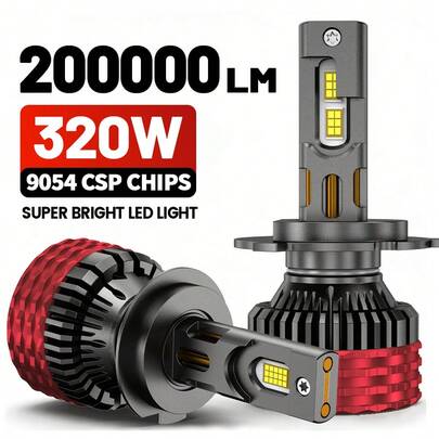 HYNBYZJ مصباح أمامي LED للسيارة 2 قطعة H4 H7 Canbus 280 واط 200000 لومن H1 H3 H9 H11 9005 HB3 9006 HB4 9012 9007 HB5 H13 9008 مصباح سيارة LED عالي الطاقة ضوء ضباب 6000 كلفن 12 فولت