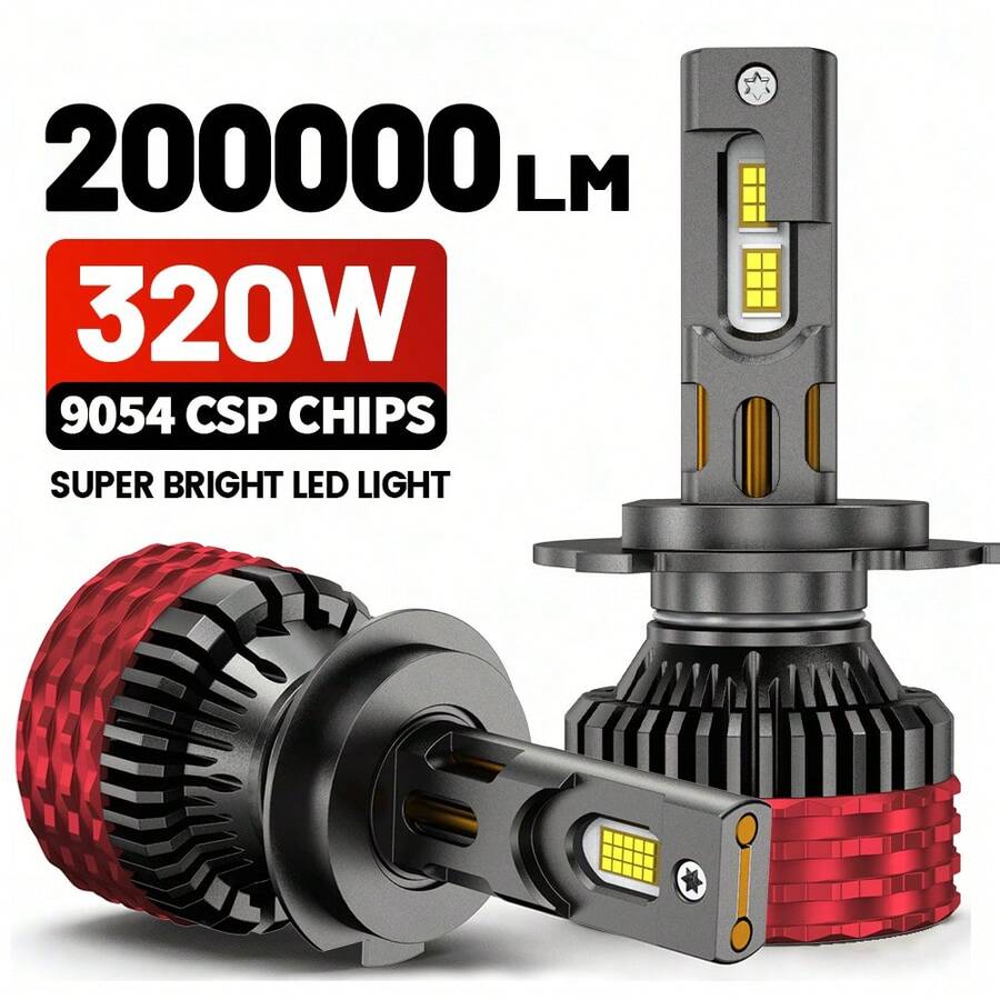 HYNBYZJ 2 bóng đèn pha LED ô tô H4 H7 Canbus 280W 200000LM H1 H3 H9 H11 9005 HB3 9006 HB4 9012 9007 HB5 H13 9008 Đèn LED ô tô công suất cao Đèn sương mù 6000K 12V - A - Xem 1