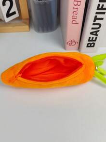 Bộ hộp bút và bao đựng bút hình củ cà rốt sáng tạo, chân thực, có móc treo - Túi đựng đa năng có thể treo trên ba lô. - 1 hộp bút hình củ cà rốt + 3 bút hình củ cà rốt - Xem 5
