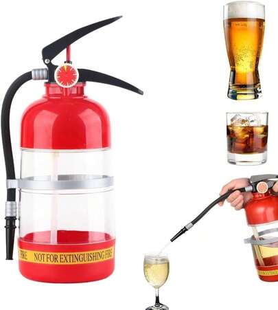 Dispensador De Licor De 2 L, Extintor De Incendios Portátil, Dispensador De Cerveza De Originalidad, Barriles De Agua De Cerveza, Máquina De Estante De Licor De Bebidas Para Vino, Licores, Para Bar, Restaurante, Hotel Y Ktv