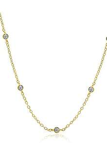 1件时尚优雅简约水钻项链，百搭锆石锁骨链，设计 - 泡泡圓鑽項鍊 - 查看 6