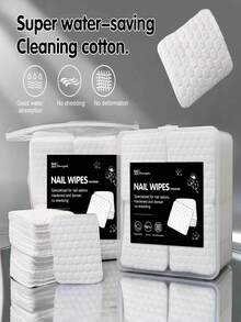 500/200/5pcs Nail Care Cleaning Pads, Nail Care Wipes, Pure Cotton, No Hair Loss, Nail Removal Cleaning Pads, Disposable Nail Care Consumables, For Nail Preparation And Gel Nail Polish Removal, Lint Free Nail Glue Cleaning Wipes, Eyelash Grafting Cleaning Wipes - Multicolor - View 5