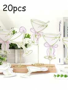 50张/10张粉色鸡尾酒主题席位卡 - 3种鸡尾酒主题，适用于婚礼座位安排、新娘送礼会、情人节装饰、周年纪念晚宴和公司活动 - 彩色 - 查看 12