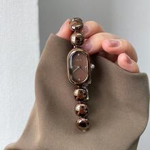 1pc CILOA Brand Minimalist Design Women Quartz Waterproof Watch, 2 Logo Styles Randomly Shipped - Màu nâu Sô-cô-la - Xem 8