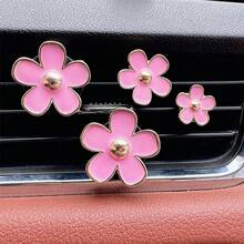 Car Outlet Vent Perfume Clips Cute Flower Air Freshener Diffuser Conditioning Aromatherapy Perfume Clip Car Interior Decoration - A - View 13
