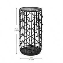 Mind Reader METCAR35-BLK Coffee Pod Storage Carousel Holds 35 K-Cups Coffee Pod Holder Black Metal Mesh - Negro - Ver 3