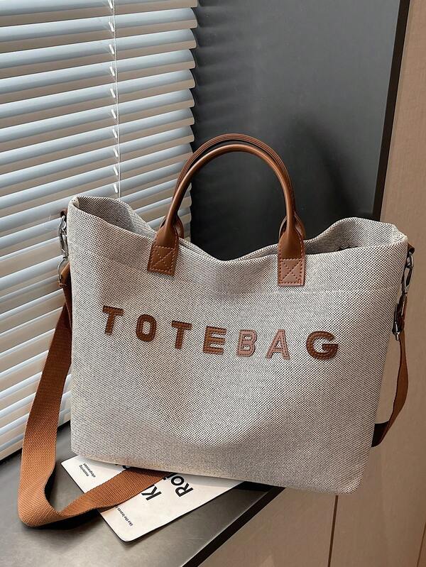 Minimalist Large Capacity Tote Bag, Rainbow Shoulder Bag