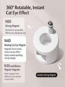 1 Set 2026 Cat Eye Magnetic Nail Art Tool, Featuring Innovative Rotating Design. This Beginner-Friendly Manicure Tool Offers Consistent Magnetism And Excellent Light Reflection For Easy Shimmering Cat Eye Effect. - Multicolor - View 7