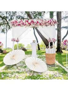 1/6/10支装 西式和欧式婚礼装饰伞，空白白色纸伞，新娘适用，婚礼装饰，创意礼物，生日礼物 - 可作婚礼回礼，日式和中式伞，DIY婚礼和派对装饰，夏季，海滩 - 白色 - 查看 3