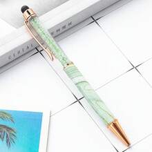 Stilou tactil rotativ cu cristal cu logo personalizat, stil metalic cu model de marmură multicolor, stil cu membrană imprimată prin transfer termic pentru birou și studenți, stil tactil cu cristal cu dublă utilizare, cadou promoțional corporativ pentru afaceri, cadou pentru întoarcerea la școală, cadou pentru profesori - Multicolor - Vizualizare 13