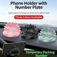 Phone Car Mount With Navigation Function, Dedicated Temporary Parking Plate, Multifunctional Dashboard - A - View 9