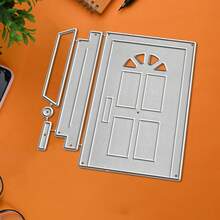 Creative Door Dies, DIY Scrapbooking Album And Embossing Stencil, Greeting Card Making Tool, Card Paper Cutting Crafts ,Gift Card Making Template Die Cuts. - Silver - View 7