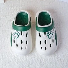 Fashionable Cute Paw Clogs, Women Thick Sole Increased Height Cartoon Beach Slippers, Summer Hollow Sandals, Thick Bottom Nurse Work Slip-On Sandals, Soft Bottom Clogs - Mint Green - View 5