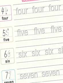 4pcs Children's Pencil Control & Intelligence Training Books, Montessori Educational Tools, Children's English Practice Copybooks, Grooved Magic Copybooks, Reusable Pencil Control Training Books, Preschool Handwriting Practice Books - Multicolor - View 3